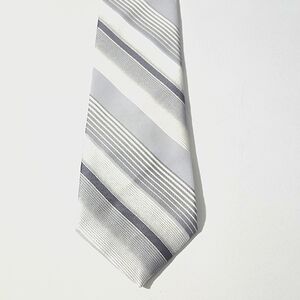 Elegant Gray Striped Tie 57"